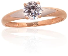 Diamond Sky Jewelry Auksinis žiedas su cirkoniais „Juno Gold XXXI“