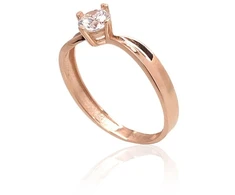 Diamond Sky Jewelry Auksinis žiedas su cirkoniais „Naujoji Klasika XI“