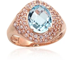 Diamond Sky Jewelry Auksinis žiedas su cirkoniais ir topazais „Morrigan II“