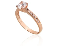 Diamond Sky Jewelry Auksinis žiedas su cirkoniais „Juno Gold“