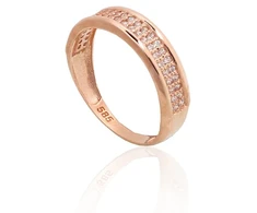 Diamond Sky Jewelry Auksinis žiedas su cirkoniais „Auksinis Takas“