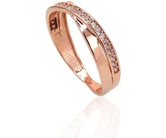 Diamond Sky Jewelry Auksinis žiedas su cirkoniais „Aukso Raštas XV“