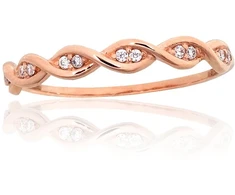 Diamond Sky Jewelry Auksinis žiedas su cirkoniais „The Shine Of The Waves“