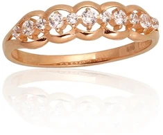Diamond Sky Jewelry Auksinis žiedas su cirkoniais „Angelica“