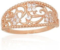 Diamond Sky Jewelry Auksinis žiedas su cirkoniais „Versailles XI“