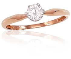 Diamond Sky Jewelry Auksinis žiedas su cirkoniais „Juno Gold XIX“