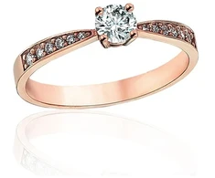 Diamond Sky Jewelry Auksinis žiedas su cirkoniais „Juno Gold XIV“