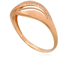 Diamond Sky Jewelry Auksinis žiedas su cirkoniais „Tidal Rhythm“