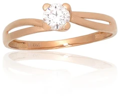 Diamond Sky Jewelry Auksinis žiedas su cirkoniais „Juno Gold XII“