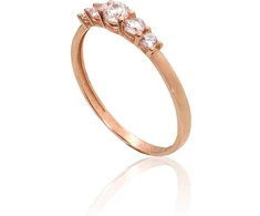 Diamond Sky Jewelry Auksinis žiedas su cirkoniais „Juno Gold XXXIV“