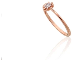 Diamond Sky Jewelry Auksinis žiedas su cirkoniais „Aušros Gėlė“