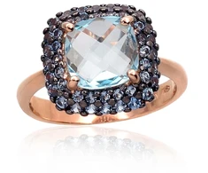 Diamond Sky Jewelry Auksinis žiedas su cirkoniais ir topazais „Morrigan VIII“