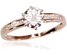 Diamond Sky Jewelry Auksinis žiedas su cirkoniais „Juno Gold XXIII“