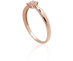 Diamond Sky Jewelry Auksinis žiedas su cirkoniais „Akmeninė Gėlė“