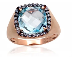 Diamond Sky Jewelry Auksinis žiedas su cirkoniais ir topazais „Morrigan XII“