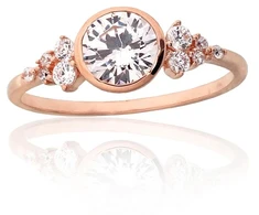 Diamond Sky Jewelry Auksinis žiedas su cirkoniais „Orbitos Spindesys“