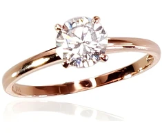 Diamond Sky Jewelry Auksinis žiedas su cirkoniais „Solitaras X“