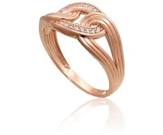 Diamond Sky Jewelry Auksinis žiedas su cirkoniais „Omega II“