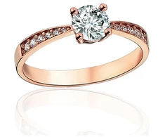 Diamond Sky Jewelry Auksinis žiedas su cirkoniais „Juno Gold XL“