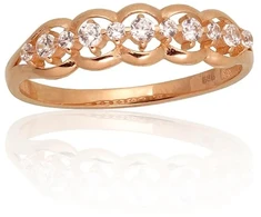 Diamond Sky Jewelry Auksinis žiedas su cirkoniais „Angelica“
