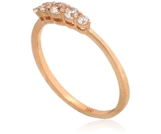 Diamond Sky Jewelry Auksinis žiedas su cirkoniais „Celestial Trail“