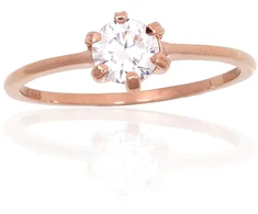 Diamond Sky Jewelry Auksinis žiedas su cirkoniais „Solitaras“