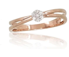 Diamond Sky Jewelry Auksinis žiedas su deimantais „Grakštumas V“