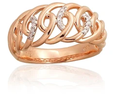 Diamond Sky Jewelry Auksinis žiedas su deimantais „Versailles III“