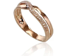 Diamond Sky Jewelry Auksinis žiedas su deimantais „Joanna V“