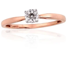 Diamond Sky Jewelry Auksinis žiedas su deimantais „Solitaras IV“