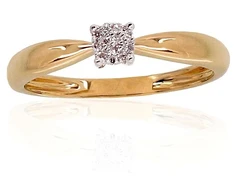 Diamond Sky Jewelry Auksinis žiedas su deimantais „Solitaras“
