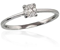 Diamond Sky Jewelry Auksinis žiedas su deimantais „Solitaras VI“