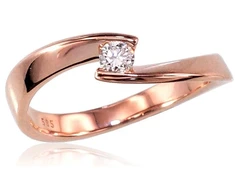 Diamond Sky Jewelry Auksinis žiedas su deimantais „Kometa VI“