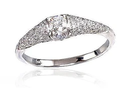 Diamond Sky Jewelry Auksinis žiedas su deimantais „Dangaus Dovana“