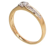 Diamond Sky Jewelry Auksinis žiedas su deimantais „Malori“