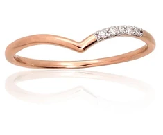 Diamond Sky Jewelry Auksinis žiedas su deimantais „Žuvėdra“