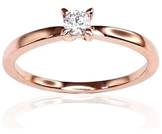 Diamond Sky Jewelry Auksinis žiedas su deimantais „Solitaras VIII“