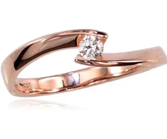 Diamond Sky Jewelry Auksinis žiedas su deimantais „Kometa IV“