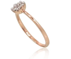 Diamond Sky Jewelry Auksinis žiedas su deimantais „Deimantų Gėlė II“