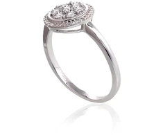 Diamond Sky Jewelry Auksinis žiedas su deimantais „Deimantų Gėlė II“