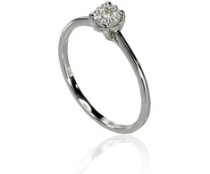 Diamond Sky Jewelry Auksinis žiedas su deimantais „Solitaras VI“