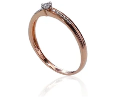 Diamond Sky Jewelry Auksinis žiedas su deimantais „Klasika Gold“
