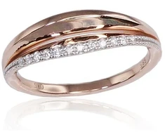 Diamond Sky Jewelry Auksinis žiedas su deimantais „Babylon V“