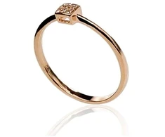 Diamond Sky Jewelry Auksinis žiedas su deimantais „Solitaras VI“