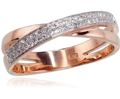 Diamond Sky Jewelry Auksinis žiedas su deimantais „Joanna II“