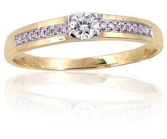 Diamond Sky Jewelry Auksinis žiedas su deimantais „Malori“