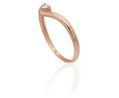 Diamond Sky Jewelry Auksinis žiedas su deimantais „Žuvėdra“