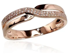 Diamond Sky Jewelry Auksinis žiedas su deimantais „Joanna V“