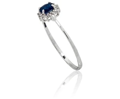 Diamond Sky Jewelry Auksinis žiedas su deimantais ir safyrais „Ferro“
