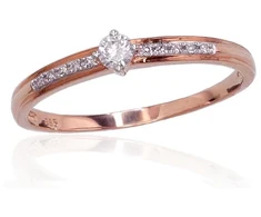 Diamond Sky Jewelry Auksinis žiedas su deimantais „Klasika Gold“